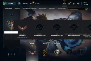 Conta bronze 1 com 25 Champs e 5 Skins -EMAIL NAO CONFIRMADO - League of Legends LOL