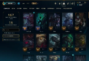 Ouro 3 com 85 Champs e 19 Skins - League of Legends LOL
