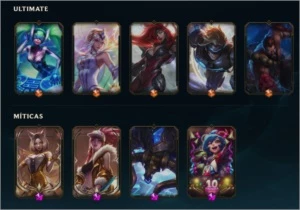 Gold a 4 seasons, 512 skins - League of Legends LOL