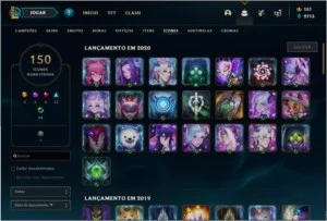 CONTA DE LOL DIAMANTE 4 TODOS CAMPEOS, 227 SKINS - League of Legends