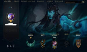 Conta LoL plat 4 flex/prata 2 solo duo 168 skins - League of Legends