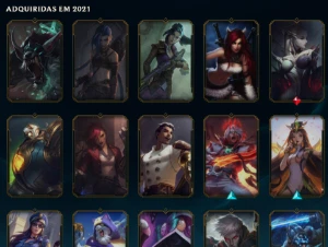 Conta LoL plat 4 flex/prata 2 solo duo 168 skins - League of Legends