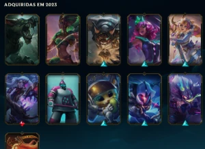 Conta LoL plat 4 flex/prata 2 solo duo 168 skins - League of Legends