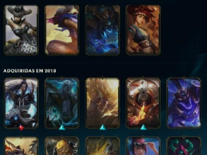 Conta LoL plat 4 flex/prata 2 solo duo 168 skins - League of Legends