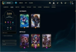 VENDO CONTA DE LOL  • 309 SKINS • TODOS OS CAMPEÕES - League of Legends