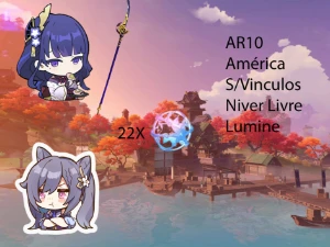 AR10 - Baal + Luz Cortadora de Grama + Keqing + 22 tiros - Genshin Impact