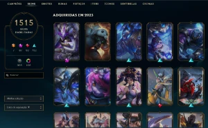 Conta League of legends lol 1515 skins!!!