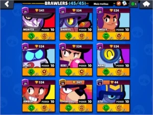 Conta Brawl Stars 25k trof - 45/45 brawlers (todos full)