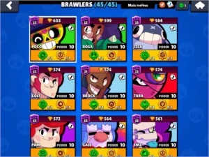 Conta Brawl Stars 25k trof - 45/45 brawlers (todos full)