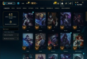 Esmeralda 3 com 55 Champs e 4 Skins ( MONO ADC ) - League of Legends LOL