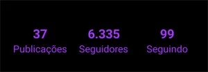 Conta Instagram com 6,3K de seguidores - Redes Sociais