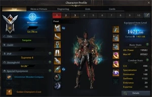 Conta Lost Ark T3 Kazeros (Atualmente WD 1401,66 de GS)