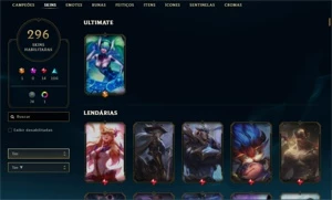 CONTA LOL C/296 SKINS | TAMBÉM POSSUI SKINS NO VALORANT - League of Legends