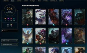 CONTA LOL C/296 SKINS | TAMBÉM POSSUI SKINS NO VALORANT - League of Legends