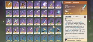 Conta HUTAO /DILUC /KEQING/MONA + ESPINHA CELESTIAL AR48 - Genshin Impact
