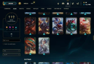 Conta prata 3 com 150 Champs e 112 Skins + 2 Miticas - League of Legends LOL