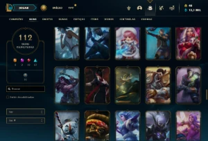 Conta prata 3 com 150 Champs e 112 Skins + 2 Miticas - League of Legends LOL