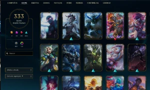 Unranked com TODOS os champs e 332 Skins + 9 Prestigios - League of Legends LOL