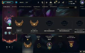 Unranked com TODOS os champs e 332 Skins + 9 Prestigios - League of Legends LOL