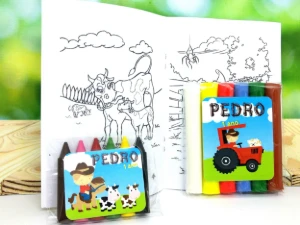 Kit Colorir e Modelar Fazendinha com Sacola Kraft P - Artesanato e Personalizados