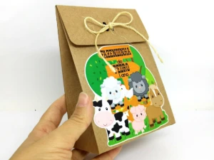 Kit Colorir e Modelar Fazendinha com Sacola Kraft P - Artesanato e Personalizados
