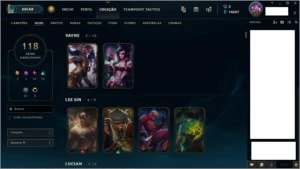 Conta LoL Total Investido BRL: 1269.91 118 skins - League of Legends