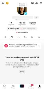 Conta Tiktok Shop Ativo + Live +10.300 Seguidores + E-Mail - Redes Sociais