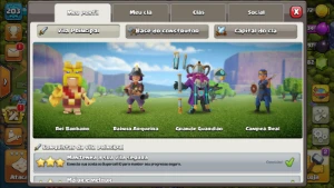 Cv 13 bem upado + lendária no perfil + base 7 full + CR - Clash of Clans
