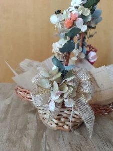 Mini Cesta de Florista decorada - Artesanato e Personalizados