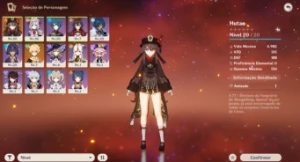AR11 Hutao + Baculo de Homa + Harpa Ceslestial - Genshin Impact