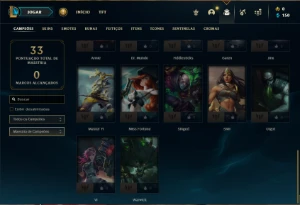 Conta bronze 2 com 32 Champs e 2 Skins + 2 Fragmentos - League of Legends LOL