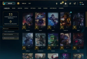 Conta bronze 2 com 32 Champs e 2 Skins + 2 Fragmentos - League of Legends LOL