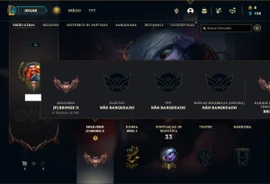 Conta bronze 2 com 32 Champs e 2 Skins + 2 Fragmentos - League of Legends LOL