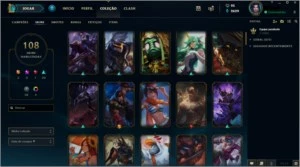 Conta Plat 2, quase todos champs, 108 skins. - League of Legends LOL
