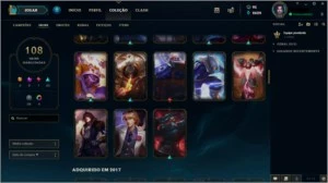 Conta Plat 2, quase todos champs, 108 skins. - League of Legends LOL