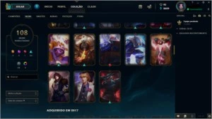 Conta Plat 2, quase todos champs, 108 skins. - League of Legends LOL