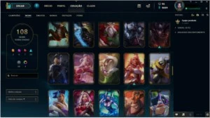 Conta Plat 2, quase todos champs, 108 skins. - League of Legends LOL