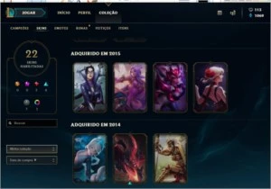 Conta lvl 46 Ex Plat 2017, Season 2018 Gold - League of Legends LOL