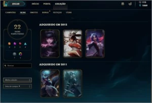 Conta lvl 46 Ex Plat 2017, Season 2018 Gold - League of Legends LOL