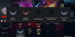 Conta LoL 42 Skins Aceito conta com mais skin e dou um volta - League of Legends