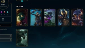Conta LoL 42 Skins Aceito conta com mais skin e dou um volta - League of Legends