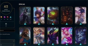 Conta LoL 42 Skins Aceito conta com mais skin e dou um volta - League of Legends