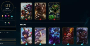 CONTA LOL- LVL 276 - 142 Champions - 137 Skins - FULL ACESSO - League of Legends