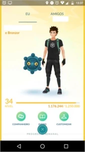 conta pokemon go level 34 - Pokémon
