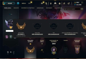 Ouro 2 com TODOS os champs e 155 Skins + 2200 RP - League of Legends LOL