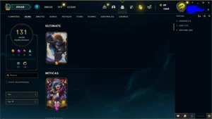 Conta Lol de 2014,131 champs, 131 skins - League of Legends
