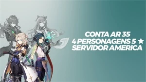 CONTA AR35 COM PERSONAGENS 5 ESTRELAS - AMERICA - Genshin Impact
