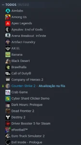 Steam 7 Anos - Lv10 + 115 Jogos (No Precinho)