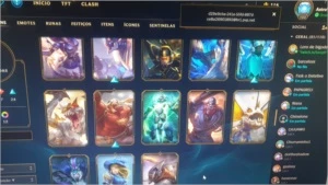 conta de lol, level 123, 84 skins, - League of Legends