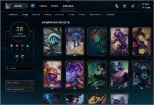 Conta de LOL gold, skins vitoriosas  e mais 33 skins - League of Legends